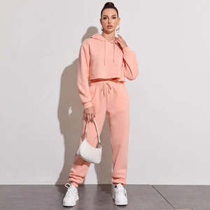 Ensemble deux pièces personnalisé pour femmes survêtements de sport à motif solide et joggeurs pour l'hiver tenue parfaite pour les activités de plein air - Product Image 3