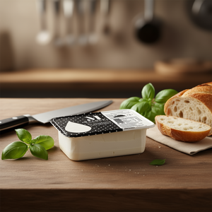 Queso Stracciatella Fresco Italiano de Alta Calidad, 250g, en Bandeja, Relleno Cremoso de Burrata, Producto Lácteo para Venta al por Menor y Servicio de Alimentos - Product Image 3