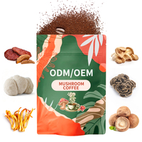Café en poudre aux champignons OEM instantané avec Cordyceps, Reishi et Lions Mane 11 Champignons Café