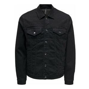 Veste en jean robuste pour homme avec logo frontal, conçue pour le style outdoor et urbain, confort tout au long de la journée - Product Image 2