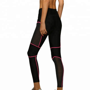 Shemax 2024 OEM dames Gym Capri Leggings nouvelle mode noir Sport pantalon respirant Patchwork imprimer femmes Fitness OEM Services - Product Image 5