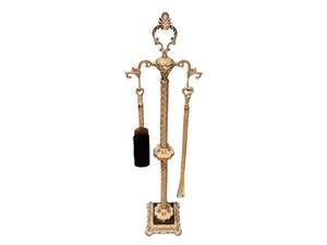 Timeless style solid brass fire sets with ornamental finished and premium tools for beautiful and traditional <b>fireplace</b> use - Product Image 2