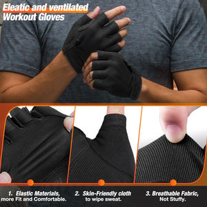 Guantes Deportivos Unisex de Alta Calidad, Medios Dedos, Protección para Ciclismo al Aire Libre, Antideslizantes, para Levantamiento de Pesas, Ejercicio, Entrenamiento Deportivo - Product Image 3