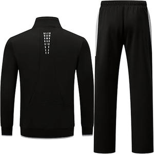 Survêtements délavés à l'acide pour hommes, ensembles de pantalons évasés brodés usés, survêtement zippé avec strass, téléchargé par Dress Sports - Product Image 6