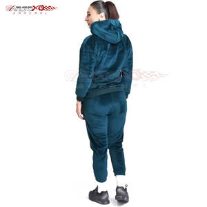Elegant Women <b>Velour</b> <b>Tracksuit</b> With Pullover Hoodie And High Waist Jogger Bottoms Women Two Piece <b>Velour</b> <b>Tracksuit</b> - Product Image 3