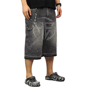 Summer Travel Clothing Regular Fit <b>Short</b> Breathable Cotton Blend Fabric Practical Pocket Design Casual Wear <b>Jeans</b> <b>Shorts</b> - Product Image 2