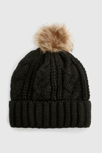 Gorro de punto Jacquard grueso cálido para exteriores de invierno para hombre OEM, gorros a prueba de viento a la moda, gorros de punto bordados de color sólido - Product Image 4