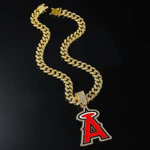 Aurickk Jewels European American Punk Hip Hop Jewelry Los Angeles <b>Angels</b> 14K Gold Plated 925 Silver Moissanite Pendant - Product Image 2