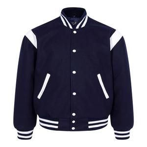 Chaqueta universitaria de fútbol con bordado totalmente personalizado, chaqueta universitaria con mangas de bombardero de lana y Cuero 100% - Product Image 1