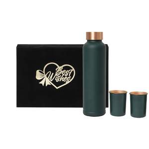 Darkish Forest Green <b>Copper</b> <b>Water</b> <b>Bottle</b> for Drinking Top Selling Standard Design Multi Option Gifting Purpose <b>Bottle</b> Available - Product Image 1