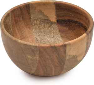 Ensalada de madera de acacia de estilo japonés/cuenco vajilla creativa para el hogar para sopa/arroz cuenco de mar de madera entera - Product Image 1