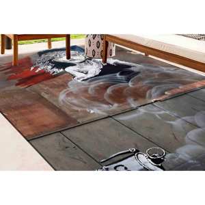 Alfombra Artística con Diseño Icónico de Graffiti de Banksy para Decoración del Hogar, Alfombra de Terciopelo - Product Image 5