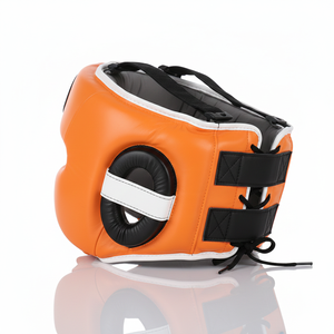Casque de boxe MMA personnalisé OEM en cuir PU de haute qualité, respirant et écologique, pour le kickboxing avec motif facial - Product Image 6