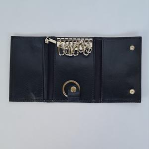 Nouveau design étui à clés en cuir véritable de la meilleure qualité avec poche zippée, fermeture à bouton-pression pour poche de carte - Product Image 2