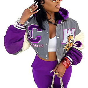 Chaqueta Universitaria Corta de Invierno para Mujer 2026, Diseño Personalizable, Impermeable, Ecológica, de Algodón, para Uso en Exteriores, OEM - Product Image 2