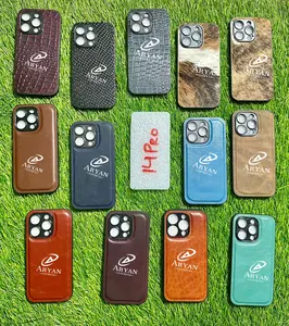 New Arrival Stylish Real Genuine Leather Phone Cases Personalized Vintage Luxury High Quality Phone 14 Pro Mobile Covers