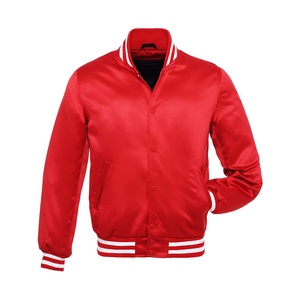 Chaqueta bomber de satén de lujo con bordado de dragón y forro acolchado para moda urbana elevada hecha en Pakistán - Product Image 1