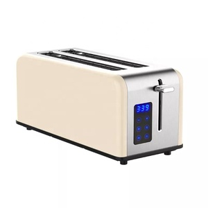 2024 Stainless Steel 4-Slice Long Slot Multi-Function Touch Screen Electric Toaster New Sandwich Maker and Bead Machine - Product Image 1