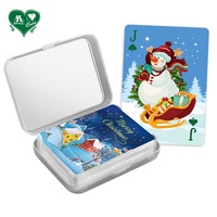 Cartes à jouer classiques de Noël de haute qualité, noires, 310 g/m², avec finition lin et revêtement en papier à base d'eau