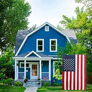 USA TOP FLAGSINC Lot de 2 drapeaux de jardin américains 12 x 18 - Petits drapeaux patriotiques avec étoiles brodées pour la cour - Product Image 2