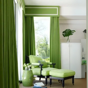 Clareta ผ้าม่านกันแสงสีเขียวสินค้าอินโดนีเซียผ้าม่านสำนักงานบ้าน - Product Image 1