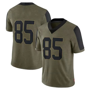 Camiseta de Fútbol Americano Personalizada de Manga Corta con Nombre y Número del Equipo Estampados, Camiseta de Fútbol para Hombre y Mujer - Product Image 2