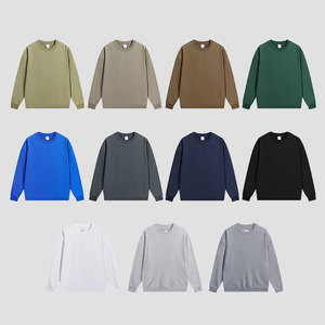 Alta calidad OEM Unisex francés Terry logotipo personalizado en blanco liso algodón poliéster peso pesado cuello redondo sudaderas hombres sudaderas con capucha - Product Image 3