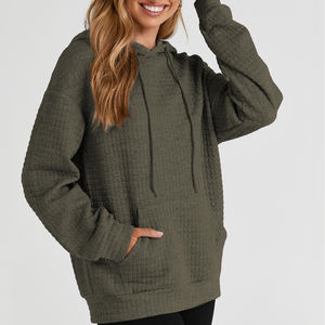 Ventes en gros de sweats à capuche pour femmes de haute qualité, à manches longues, décontractés, imprimés sur mesure, en molleton respirant pour la salle de sport - Product Image 5