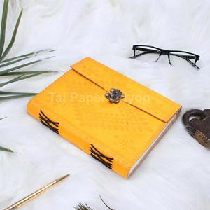 Thiết kế màu vàng A4 Tạp Chí máy tính xách tay 120 bên trong trang du lịch bằng văn bản khuyến mãi Nhật Ký với chủ đề ràng buộc Giấy trống PU Bìa Quà Tặng - Product Image 2