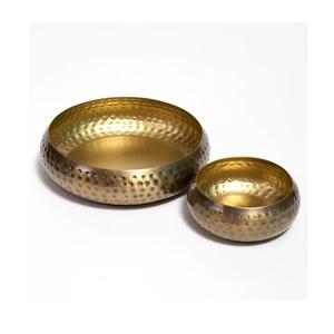 Urli de metal de color dorado con diseño de tazón y pétalo para decoración de Diwali con diseño de flores de gran calidad con tamaños de 12x12x1 pulgadas - Product Image 2