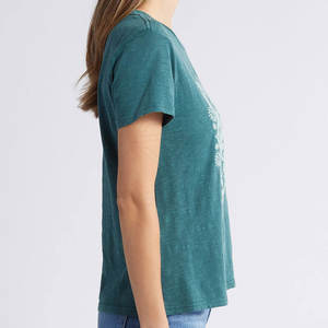 Camisetas de gran tamaño para mujer de alta calidad hechas a medida, estilo informal transpirable, cuello redondo, logotipo impreso para el verano, respetuoso con el medio ambiente - Product Image 4