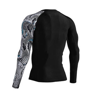 Custom Printed Sublimation Compression BJJ <b>Rashguard</b> for Men Design Your Own MMA Grappling Gear breathable best fashion OEM - Product Image 5