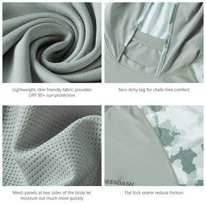 Camisas de pesca para pescadores dedicados Spf 50 que absorbe la humedad de manga larga estilo camisa para el sol camisa de pesca de Bambú - Product Image 2