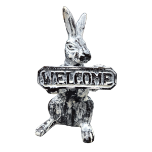 Sculpture de lapin en aluminium de style moderne et durable de qualité supérieure Statue décorative de table de noël très exigeante - Product Image 2