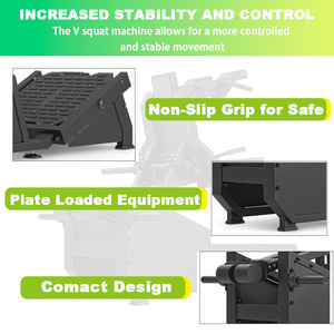 Máy hack <span class=keywords><strong>Squat</strong></span> chuyên nghiệp tốt nhất để phát triển Quad với các tính năng an toàn có thể điều chỉnh và chức năng chân - Product Image 4