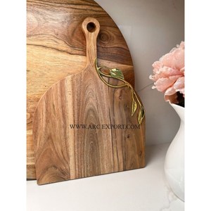 Admirable mesa de diseño, decoración de tabla de cortar hecha a mano, la mejor calidad superior, tamaño grande, mango, madera, frutas y verduras, corte - Product Image 6