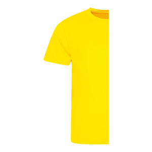 Camiseta Larga de Manga Media con Cuello Redondo para Mujer, Talla Grande, 100% Algodón Orgánico, Transpirable, Ecológica, con Estampado en Relieve, Casual, Amarilla - Product Image 5