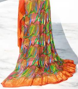 Venta caliente sudanés thoub tela de gasa Multicolor tela de gasa de poliéster fabricante al por mayor - Product Image 2