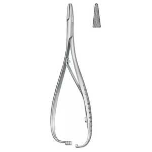 Porte-aiguilles micro en acier inoxydable TC Mathieu 18 cm, manche doré, instrument chirurgical certifié CE ISO13485, usage hospitalier, précision - Product Image 4