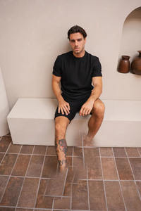 T-shirt pour homme 100% coton tricoté, coupe ajustée, manches courtes, respirant, fabricant sur mesure, marque privée, fournisseur OEM, usine d'exportation - Product Image 4