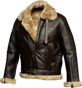 Bombacı Sherpa Faux deri ceket Zip Up ağır artı boyutu trençkot yayılmış yakalı kış süet ceket