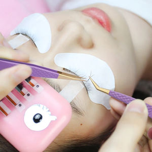 Las mejores puntas de fibra, pinzas profesionales para extensión de pestañas para un agarre perfecto de las pestañas, nunca se deslizan, punta recta - Product Image 5