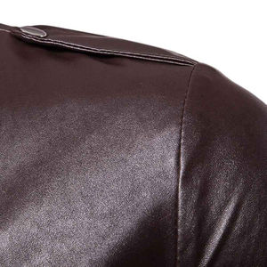 Chaqueta de Cuero Moderna para Hombre, Estilo Urbano, Impermeable, Resistente al Viento, Cómoda, Duradera y Elegante para Uso Diario - Product Image 4