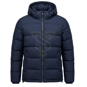 Chaqueta Acolchada Azul Marino para Hombre, Transpirable, Resistente al Viento, para Invierno, Informal, con Cierre de Cremallera, Grosor Estándar, Aislada - Product Image 1