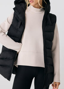 Chaqueta Ripstop de palangre acolchada con Chevron especial de Invierno para mujer, chaqueta con cremallera forrada de Sherpa con capucha elegante con logotipo personalizado - Product Image 5