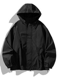 Top de lana gruesa para hombre y mujer, cárdigan con cuello levantado para Primavera, otoño e invierno, nueva chaqueta de sudadera con estampado frontal forrado - Product Image 4