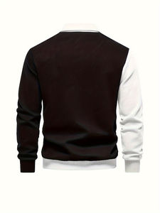 Polo <b>Shirt</b> - 100% Polyester Knit Fabric, Regular Fit, <b>Long</b> <b>Sleeve</b>, Slight Stretch, <b>Button</b> Collar - Product Image 4