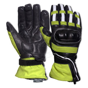 ถุงมือมอเตอร์ไซค์ลาดตระเวนหนังคลาสสิกด้ามจับสบาย - Product Image 6