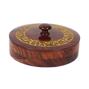 Caja de Roti de madera hecha a mano de primera calidad con superficie lisa pulida Caja de Roti de madera redonda elegante para mesa de cocina a bajo precio - Product Image 6