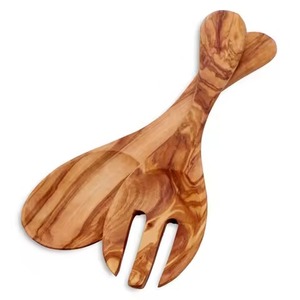 Utensilios de cocina para restaurante, cuchara para ensalada de madera de acacia con juego de cucharas de mango largo, el mejor diseño, juego de cucharas con mango de madera grande - Product Image 5